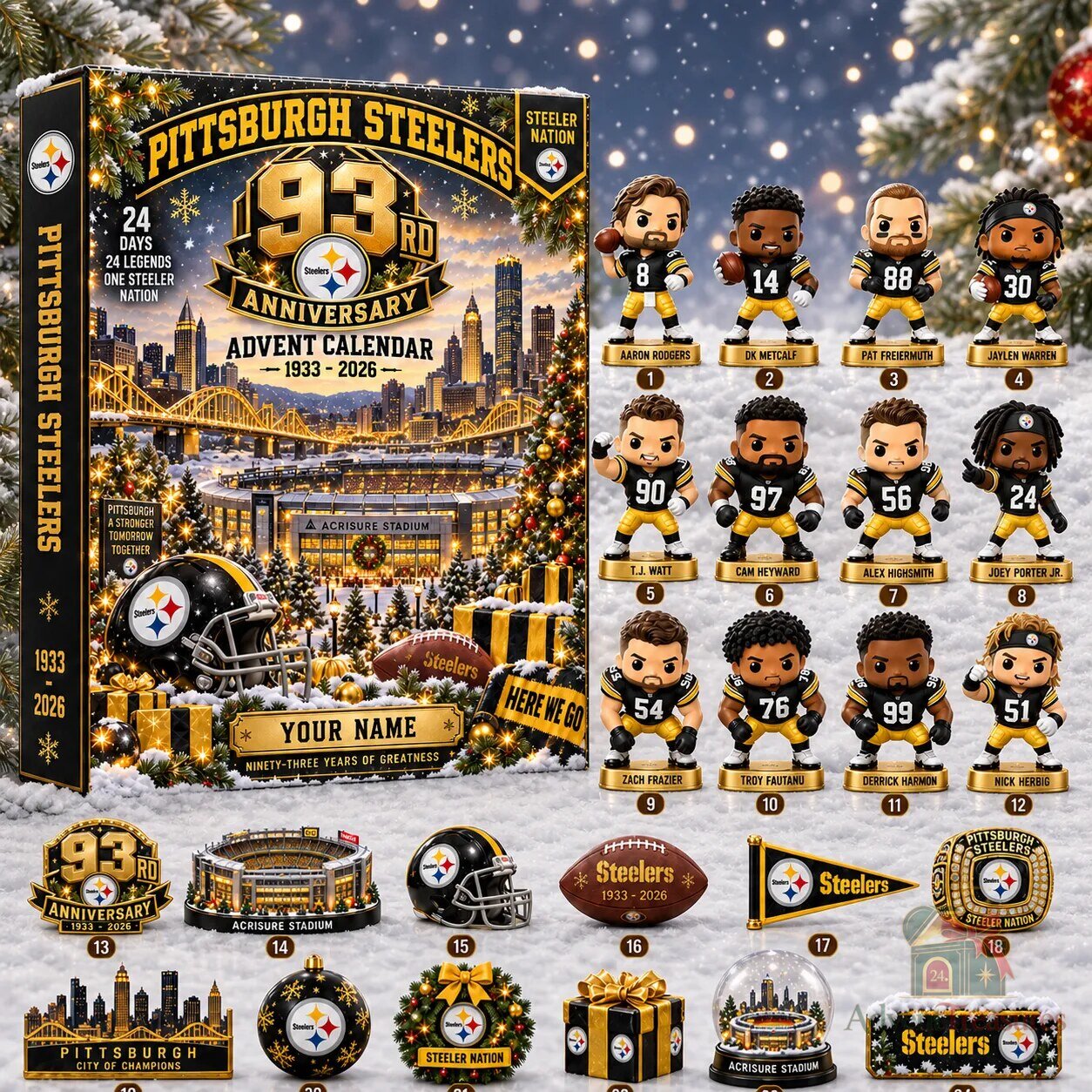 Pittsburgh Steelers 93rd Anniversary Advent Calendar 2026